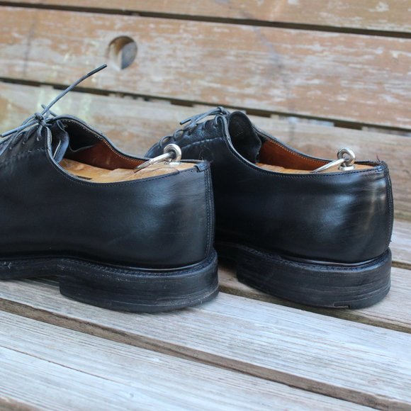 VTG 80s Church's "Shannon" Black Polished Derby, Size 10.5 US, Made in England - Picture 5 of 12
